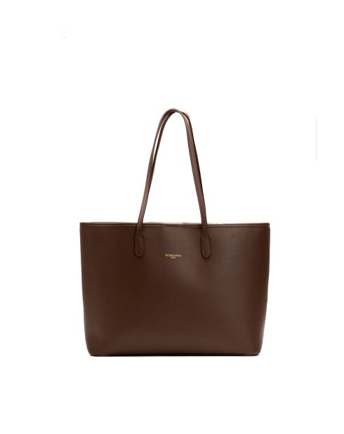 Sac cabas en cuir Cannes moka
