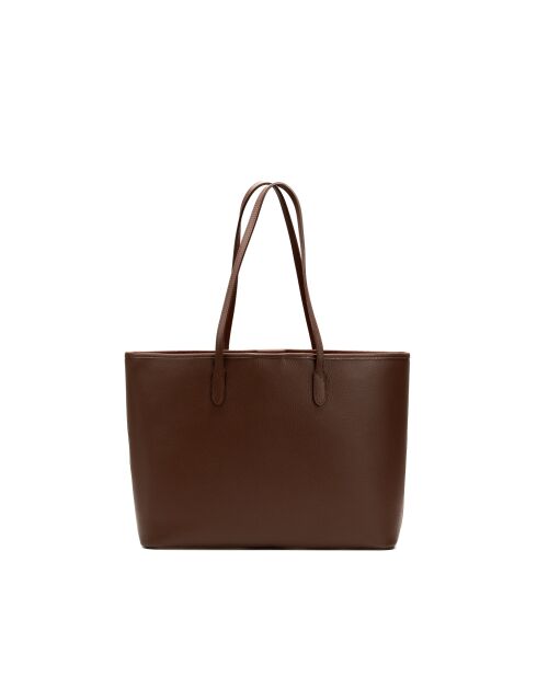 Sac cabas en cuir Cannes moka