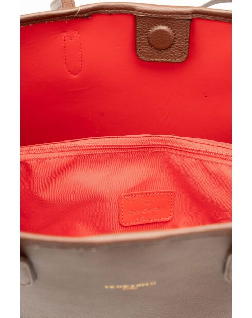 Sac cabas en cuir Cannes moka