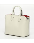 Sac à main en cuir Nisa blanc casse - 31 x25 x14 cm