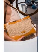 Sac porté épaule en cuir Malaya camel clair - 33 x24 x10cm