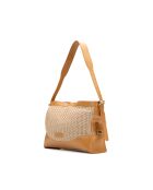 Sac porté épaule en cuir Malaya camel clair - 33 x24 x10cm