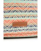 Sac cabas en cuir Solea cognac / multi bleu - 50 x28x18cm