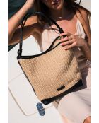 Sac porte epaule en cuir Luzia noir - 26 x34 x15cm