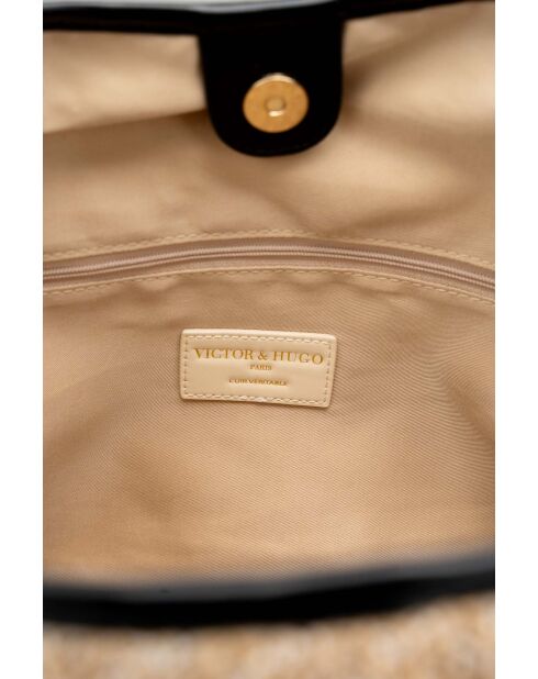 Sac porte epaule en cuir Luzia noir - 26 x34 x15cm