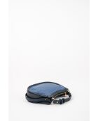 Sac à main en cuir Leana bleu - 14 x27 x7cm