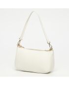 Sac porté épaule en cuir Paola blanc casse - 23 x15 x6 cm