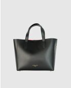 Handtasche aus schwarzem Opalleder - 29x24x14cm