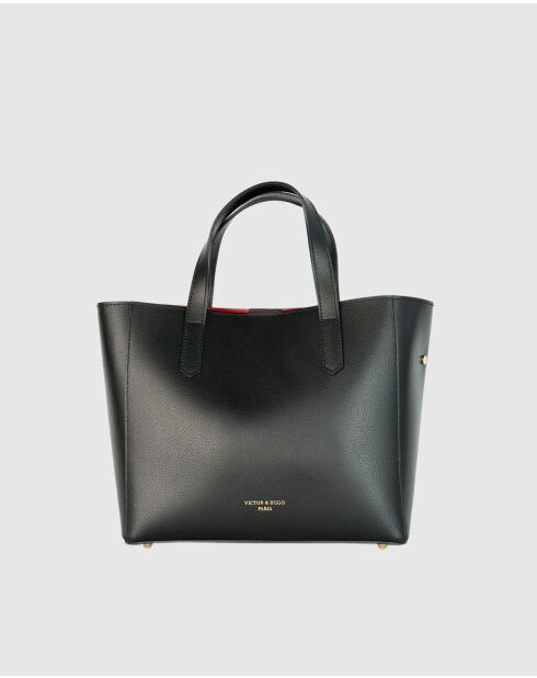 Handtasche aus schwarzem Opalleder - 29x24x14cm