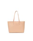 Sac cabas en cuir Cannes rose clair