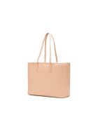 Sac cabas en cuir Cannes rose clair