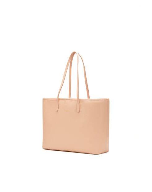 Sac cabas en cuir Cannes rose clair