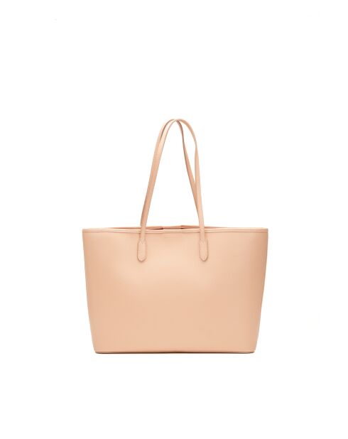 Sac cabas en cuir Cannes rose clair