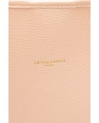 Sac cabas en cuir Cannes rose clair