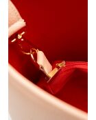 Sac cabas en cuir Cannes rose clair