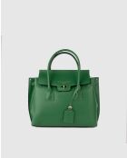 Sac à main en cuir Jane vert sapin - 36x35x24cm