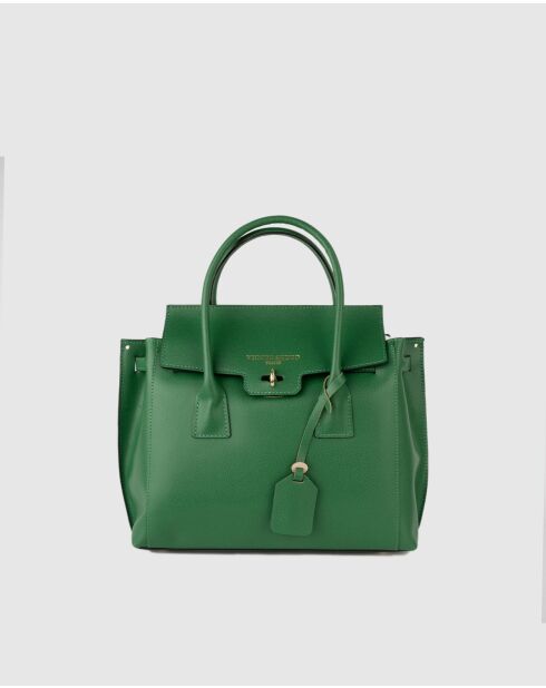 Sac à main en cuir Jane vert sapin - 36x35x24cm