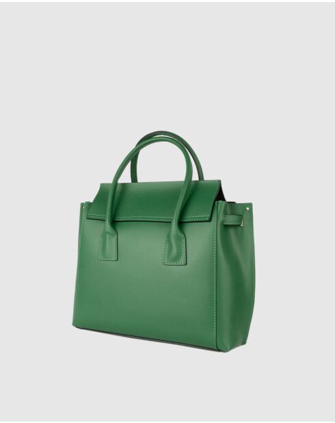 Sac à main en cuir Jane vert sapin - 36x35x24cm