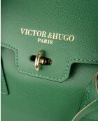 Sac à main en cuir Jane vert sapin - 36x35x24cm