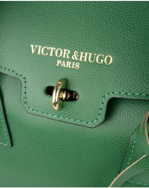 Sac à main en cuir Jane vert sapin - 36x35x24cm