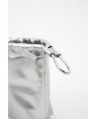 Sac bandouliere en cuir Elva argenté - 12 x17 x8cm