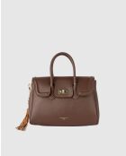 Bagatelle handtas van mokkaleer - 31 x 23 x 9 cm