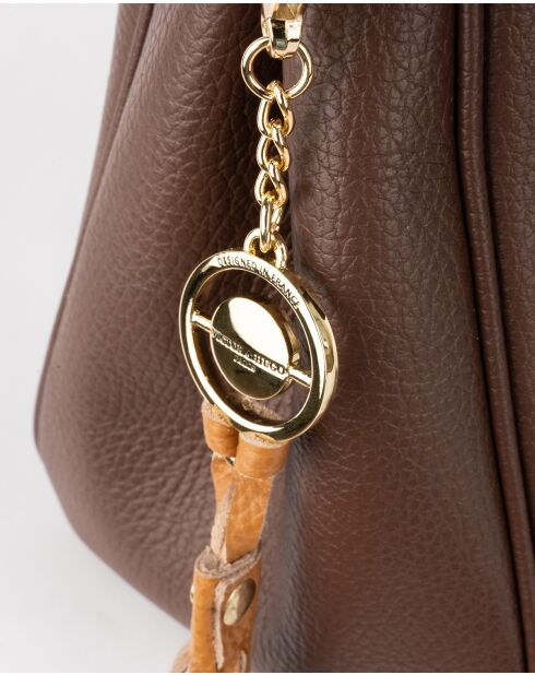 Bagatelle handtas van mokkaleer - 31 x 23 x 9 cm