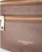 Sac banane en cuir Isla moka - 40x15x3cm