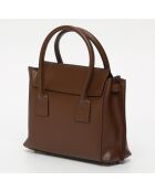 Handtasche Jany aus braunem Leder - 25x19x7 cm