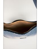 Sac porte epaule en cuir Amara bleu marine - 25 x15 x6cm