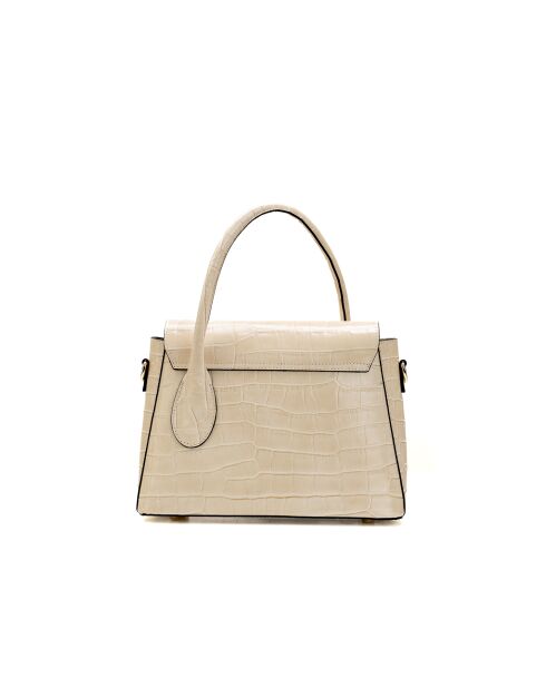 Beige Sonia croco leren handtas