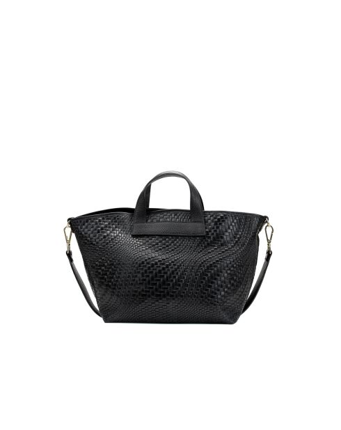 Sac à main en cuir Monaco noir - 43 x26 x14,5 cm