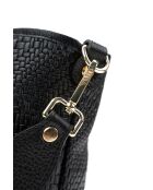 Sac à main en cuir Monaco noir - 43 x26 x14,5 cm