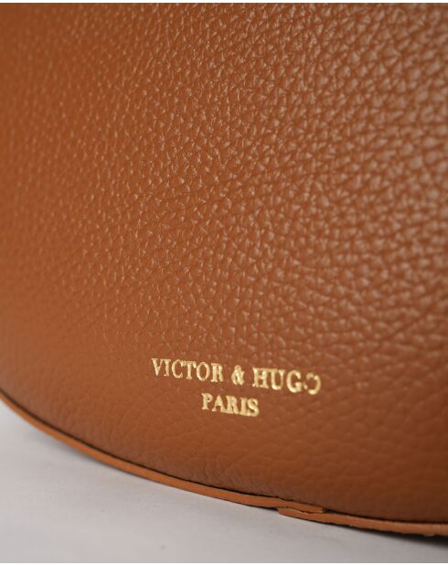 Aiko Schultertasche aus kamelfarbenem Leder - 30x40x8cm