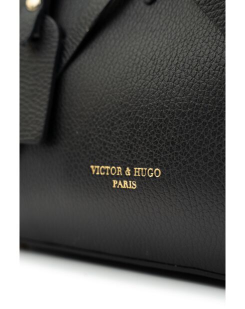 Sac porté épaule en cuir Kate noir