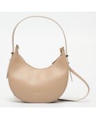Bruna Schultertasche aus nudefarbenem Leder - 25 x15 x8,5 cm