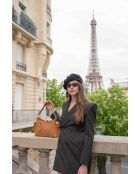 Sac porté épaule en cuir Kate camel