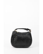 Sac à main en cuir Leana noir - 14 x27 x7cm