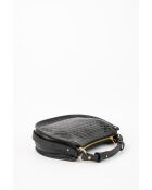 Sac à main en cuir Leana noir - 14 x27 x7cm