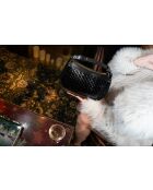 Sac à main en cuir Leana noir - 14 x27 x7cm