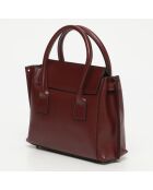 Sac à main en cuir Jeny aubergine - 25x19x7 cm