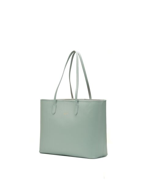 Sac cabas en cuir Cannes bleu