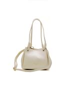 Sac porté épaule en cuir Dana blanc casse