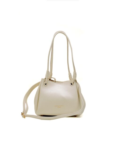Sac porté épaule en cuir Dana blanc casse