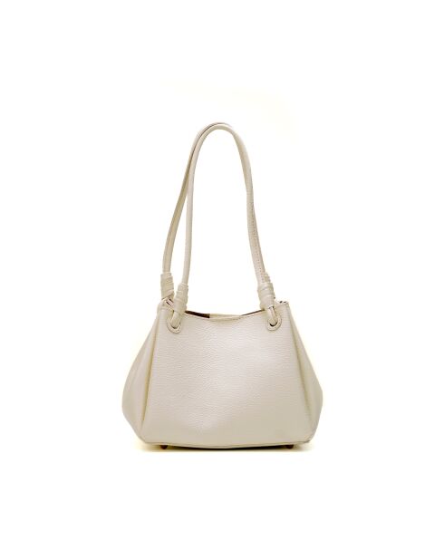 Sac porté épaule en cuir Dana blanc casse