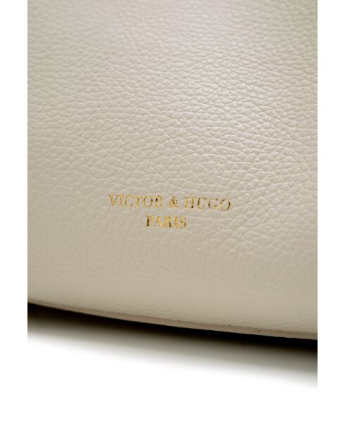 Sac porté épaule en cuir Dana blanc casse