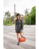 Sac porté épaule en cuir Kate terracotta