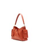 Sac porté épaule en cuir Kate terracotta