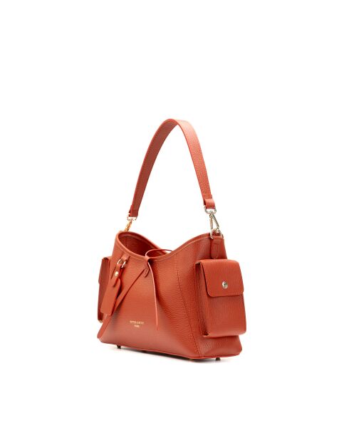 Sac porté épaule en cuir Kate terracotta