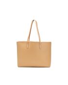 Sac cabas en cuir Cannes beige